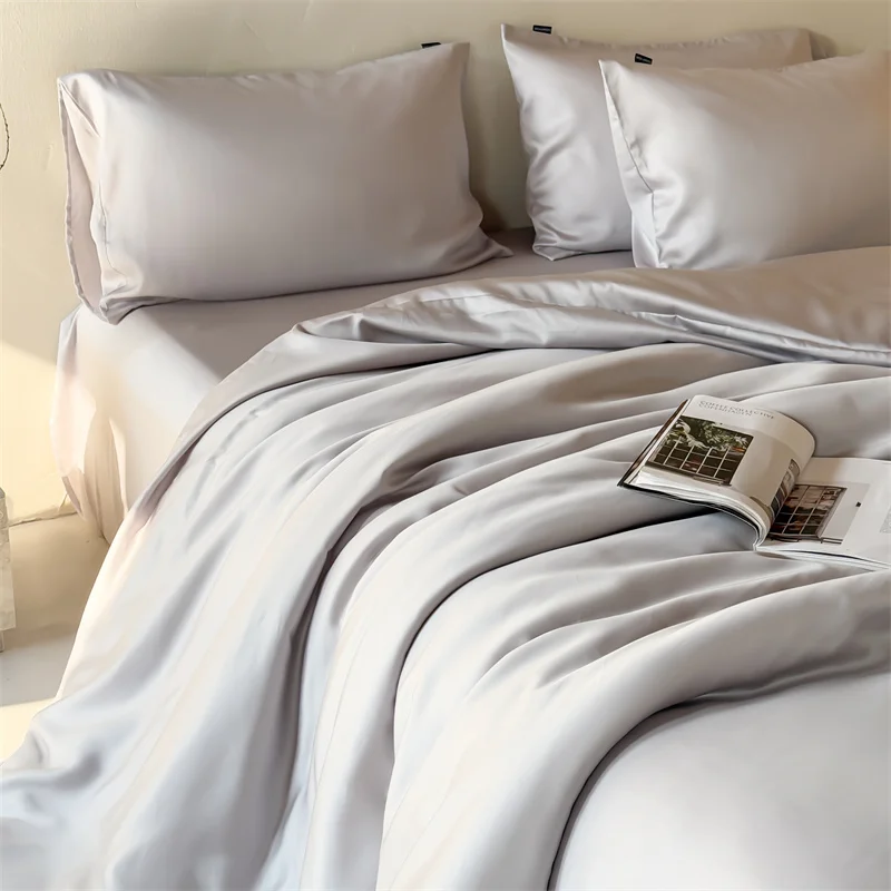 Silky Ten cel Quilt Cover,Summer Cooling Bedding Home Men Bed Linens 200*230/79*90in Breathable Soft