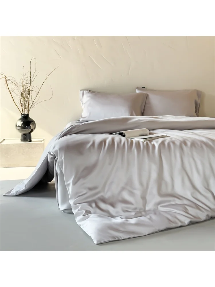 Silky Ten cel Quilt Cover,Summer Cooling Bedding Home Men Bed Linens 200*230/79*90in Breathable Soft