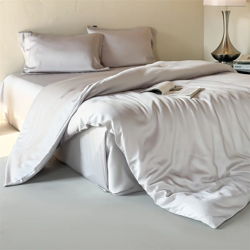 Silky Ten cel Quilt Cover,Summer Cooling Bedding Home Men Bed Linens 200*230/79*90in Breathable Soft